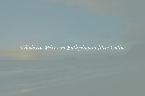 Wholesale Prices on Bulk niagara filter Online