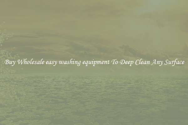 Buy Wholesale easy washing equipment To Deep Clean Any Surface