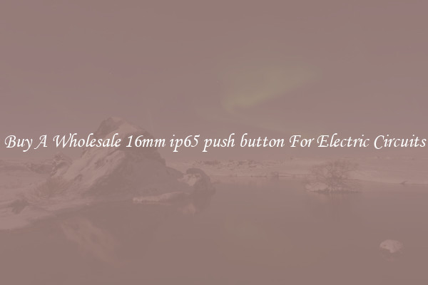 Buy A Wholesale 16mm ip65 push button For Electric Circuits