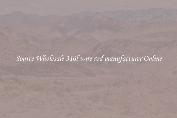 Source Wholesale 316l wire rod manufacturer Online