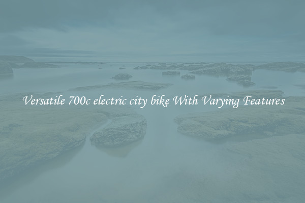 Versatile 700c electric city bike With Varying Features