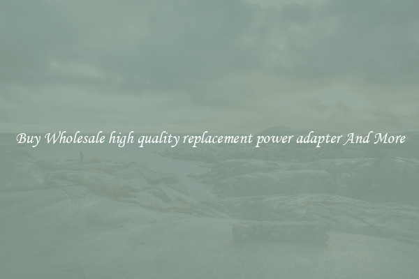 Buy Wholesale high quality replacement power adapter And More