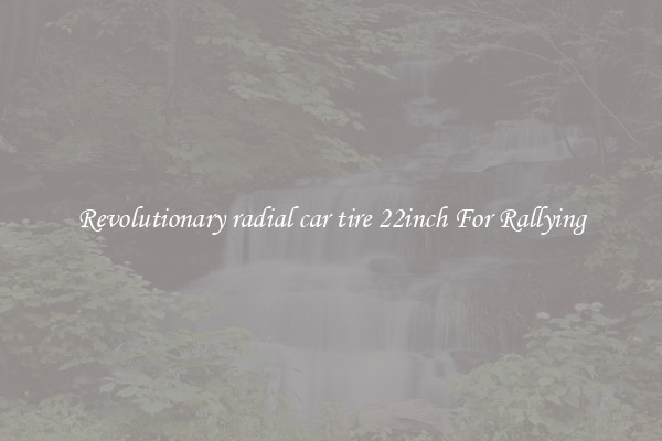 Revolutionary radial car tire 22inch For Rallying