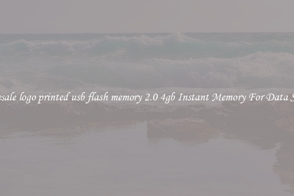 Wholesale logo printed usb flash memory 2.0 4gb Instant Memory For Data Storage