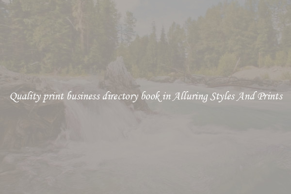 Quality print business directory book in Alluring Styles And Prints