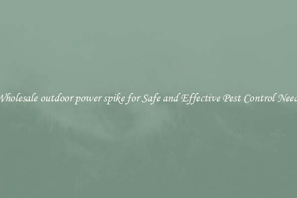 Wholesale outdoor power spike for Safe and Effective Pest Control Needs