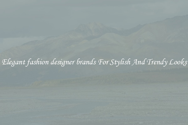 Elegant fashion designer brands For Stylish And Trendy Looks
