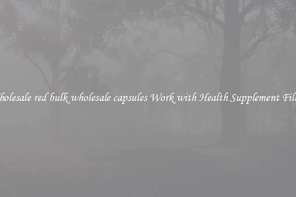 Wholesale red bulk wholesale capsules Work with Health Supplement Fillers